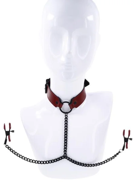 Saffron Collar with Nipple Clamps by Sportsheets — image 6 of 6