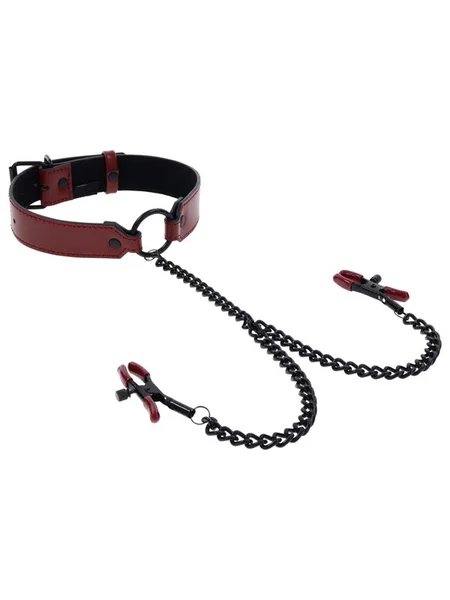 Saffron Collar with Nipple Clamps by Sportsheets — image 3 of 6