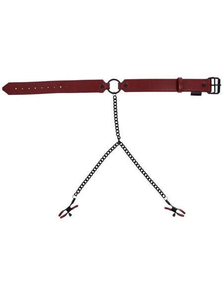 Saffron Collar with Nipple Clamps by Sportsheets — image 5 of 6