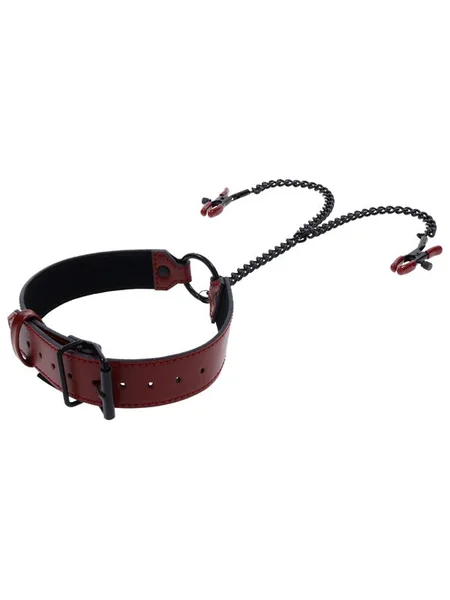 Saffron Collar with Nipple Clamps by Sportsheets — image 4 of 6