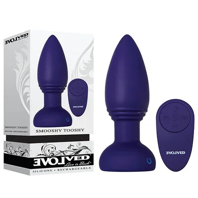 smooshy tooshy remote butt plug by evolved