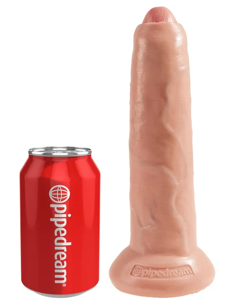 King Cock 9 inch Uncut Dildo with Slide Skin (Flesh) — image 4 of 4
