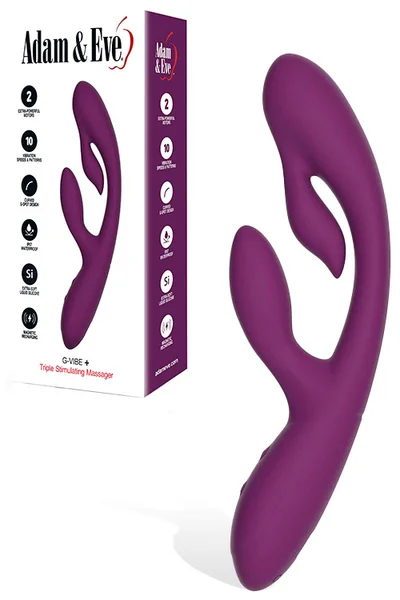 Adam and Eve Gvibe 9.1" Triple Stimulation Rabbit Vibrator — image 6 of 10