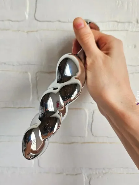 Njoy Disco Stainless Steel Beaded Dildo — image 5 of 8