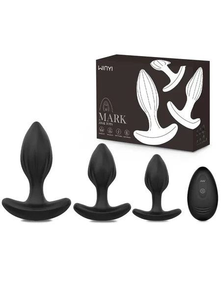 Winyi Mark Ribbed Silicone Anal Plug Training Kit — image 5 of 8
