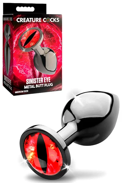 Creature Cocks Sinister Red Eye 3.3" Metal Butt Plug — image 4 of 6