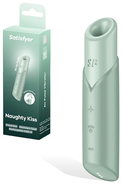 Satisfyer Naughty Kiss 4.7" Air Pulse Clitoral Stimulator — image 4 of 9