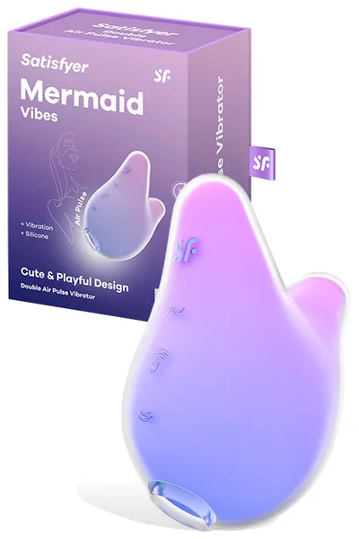 Satisfyer Mermaid Vibes 3.7" Vibrating Air Pulse Clitoral Stimulator — image 7 of 9