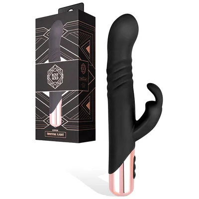 rosy gold nouveau 94 thrusting rabbit vibrator