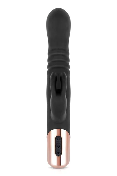 Rosy Gold Nouveau 9.4" Thrusting Rabbit Vibrator — image 3 of 6