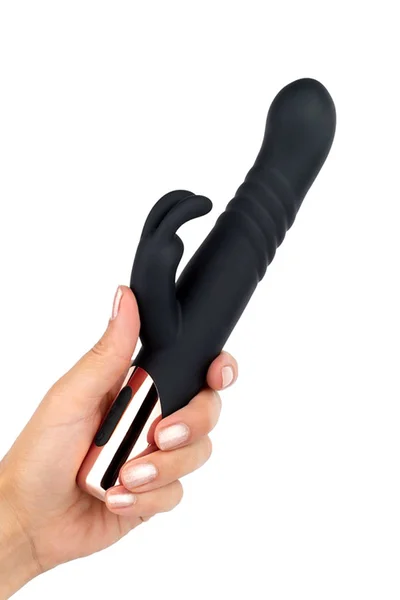 Rosy Gold Nouveau 9.4" Thrusting Rabbit Vibrator — image 6 of 6