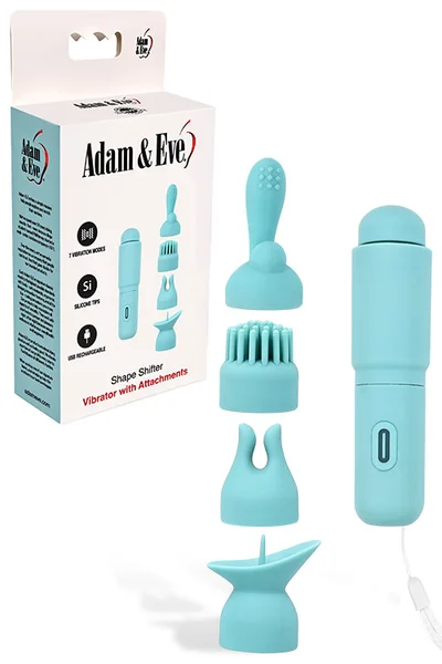 Adam and Eve Shape Shifter 4" Vibrator With Four Interchangeable Attachments — image 6 of 15