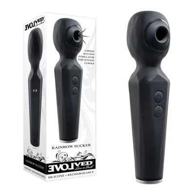 rainbow sucker massager with suction by evolved
