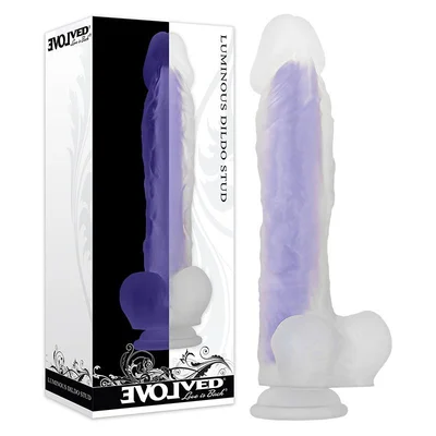 luminous 10 inch dildo stud by evolved