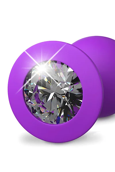 Pipedream Little Gem 3.2" Silicone Butt Plug with Gemstone Base | Medium — image 2 of 6
