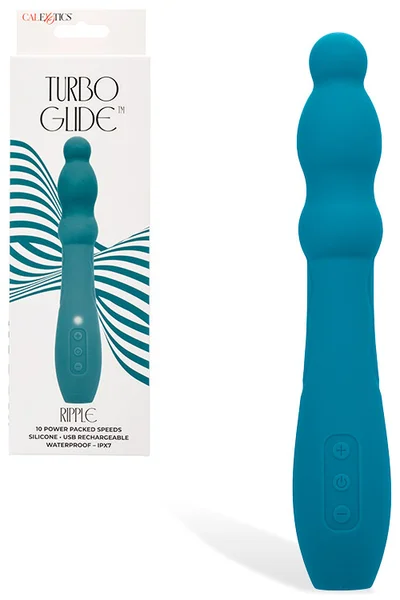 Calexotics Turbo Glide Ripple 8" Classic Vibrator — image 7 of 12