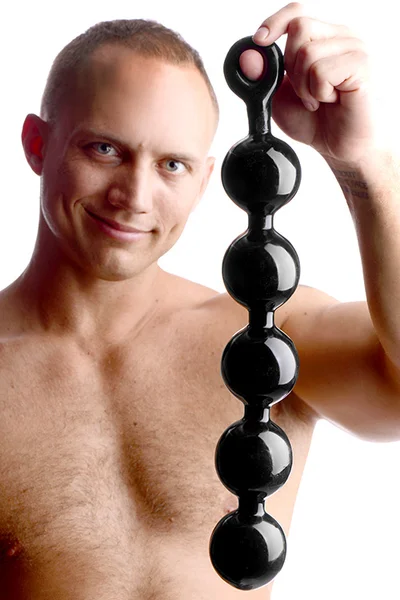 Master Series Black Baller 17.5" Large Anal Bead String — image 3 of 3