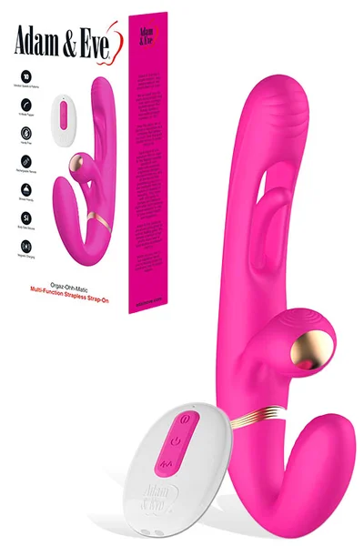 Adam and Eve Orgaz Ohh Matic 9.25" Multi Function Strapless Strap On with Remote Control — image 7 of 12