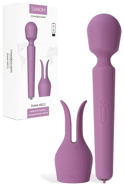 Svakom Emma Neo 2 11.4" App Compatible Wand Massager with Removeable Rabbit Ears — image 7 of 12
