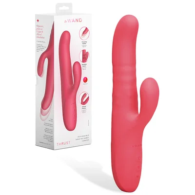 le wand thrust 925 thrusting rabbit vibrator with 360 rotating beads