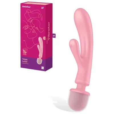 satisfyer triple lover 93 2 in 1 massager and rabbit vibrator