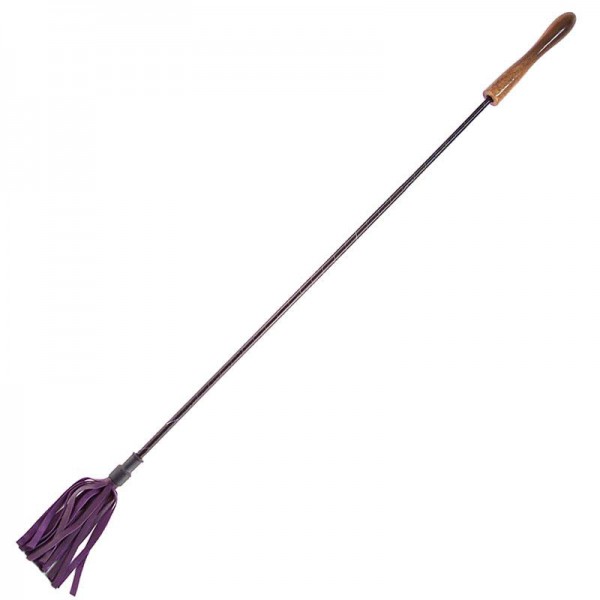 Rouge Garments Riding Crop With Wooden Handle Purple
