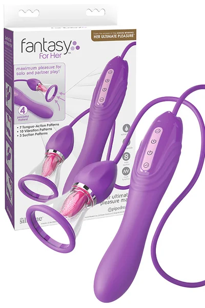 Pipedream Her Ultimate Pleasure Max 9" 4 in 1 Pleasure Pump with Tongue & Vibrating Handle — image 5 of 8