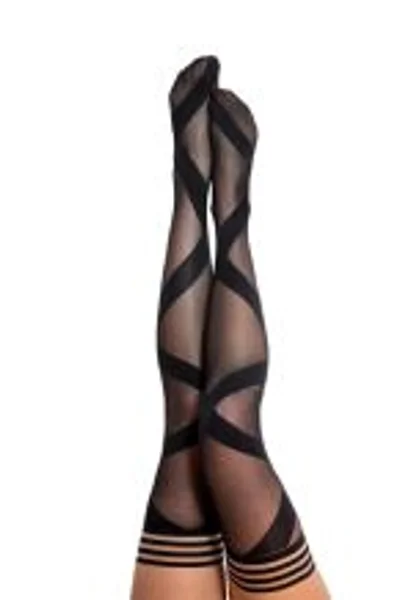 Kixies JACKIE Black Ballet Thigh Highs - Black - Size A — image 2 of 3