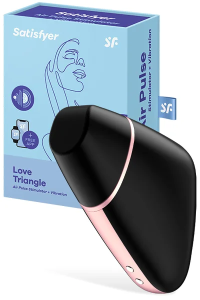 Satisfyer Love Triangle 3.5" Air Pulse Clitoral Stimulator With Vibration & App — image 4 of 6
