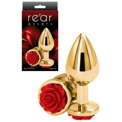 nsnovelties rear assets rose 36 aluminium butt plug