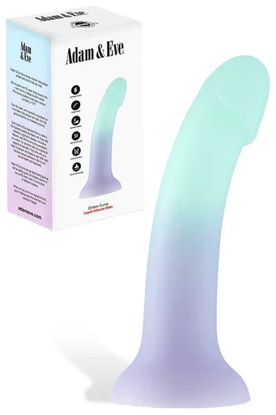 Adam and Eve Ombre Curve 6.75" Silicone Dildo — image 5 of 12
