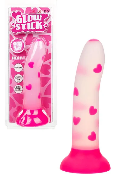 Calexotics Glow Stick Heart 6" Dildo with Decorative Heart Patterns — image 4 of 6