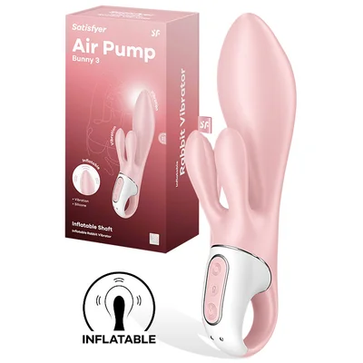 satisfyer air pump bunny 3 83 inflatable rabbit vibrator
