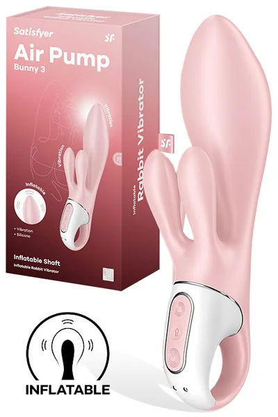 Satisfyer Air Pump Bunny 3 8.3" Inflatable Rabbit Vibrator — image 7 of 18
