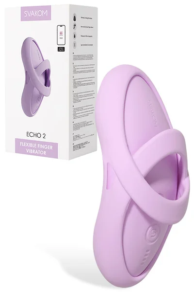 Svakom Echo 2 3.6" App Compatible Lay On Vibrator with Heat Function & Removable Finger Sleeve — image 7 of 12