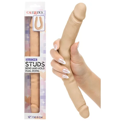calexotics silicone studs 12 bend hold dual ended dong