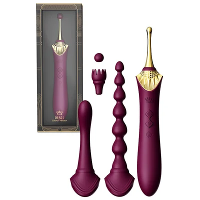 zalo bess 2 warming 86 clitoral vibrator with 4 attachments