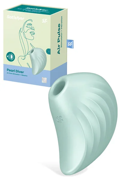 Satisfyer Pearl Diver 3.5" Air Pulse Clitoral Stimulator with Vibration — image 4 of 6