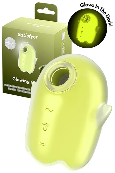 Satisfyer Glowing Ghost 3.3" Glow In The Dark Vibrating Air Pulse Clitoral Stimulator — image 15 of 15