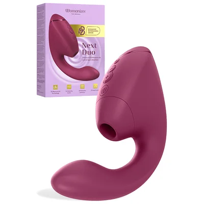 womanizer next duo 76 g spot and clitoral suction stimulator