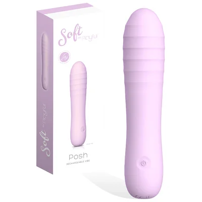 playful posh 63 super soft silicone ribbed classic vibrator