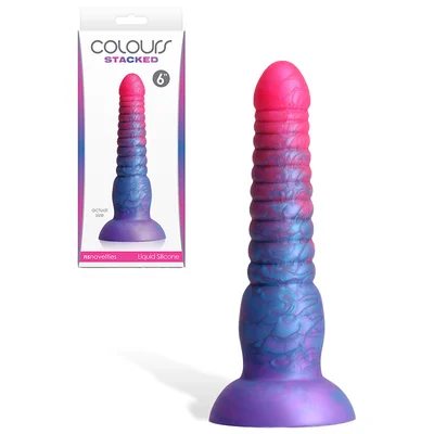 nsnovelties colours stacked 63 dildo with suction cup base