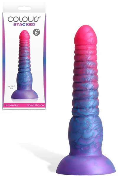 nsnovelties Colours Stacked 6.3" Dildo With Suction Cup Base — image 4 of 6