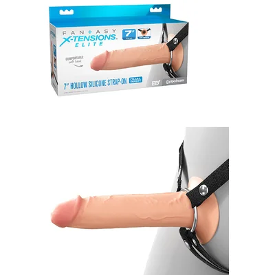 pipedream elite 7 silicone dual density hollow strap on