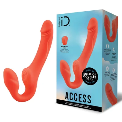 bodywand id access strapless strap on orange 152 cm usb rechargeable strapless strap on