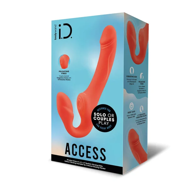 Bodywand ID Access Strapless Strap-On - Orange 15.2 cm USB Rechargeable Strapless Strap-On — image 5 of 8