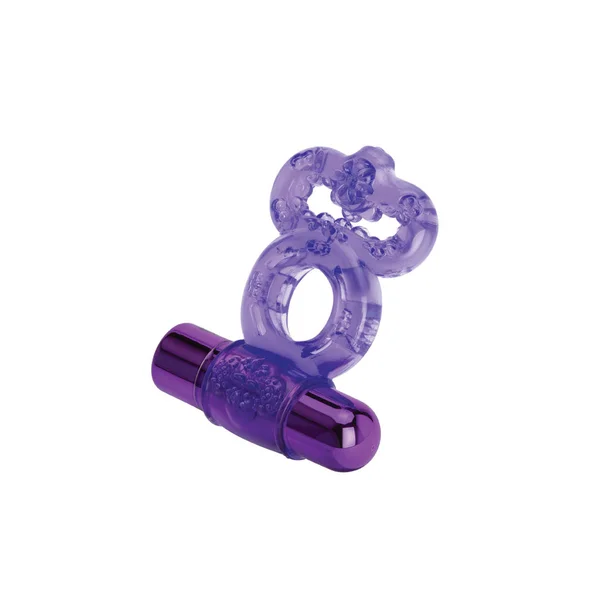 Bodywand Rechargeable Duo Ring - Purple USB Rechargable Vibrating Cock Ring — image 2 of 4