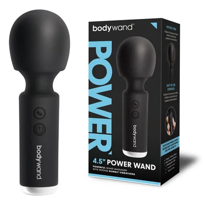 bodywand 45 power wand black 114 cm usb rechargeable massager wand