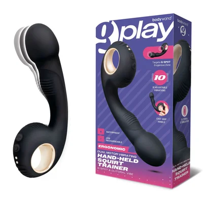 bodywand g play vibrating squirt trainer black 17 cm usb rechargeable vibrator