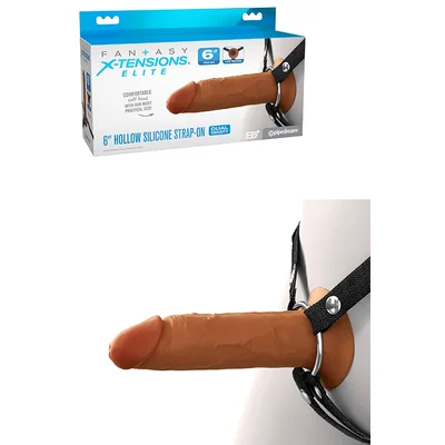 pipedream elite 6 silicone dual density hollow strap on